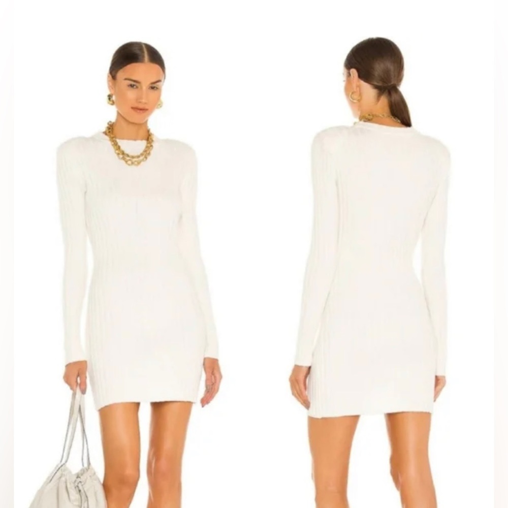 Ronny Kobo Mae Knit Dress in Marshmallow